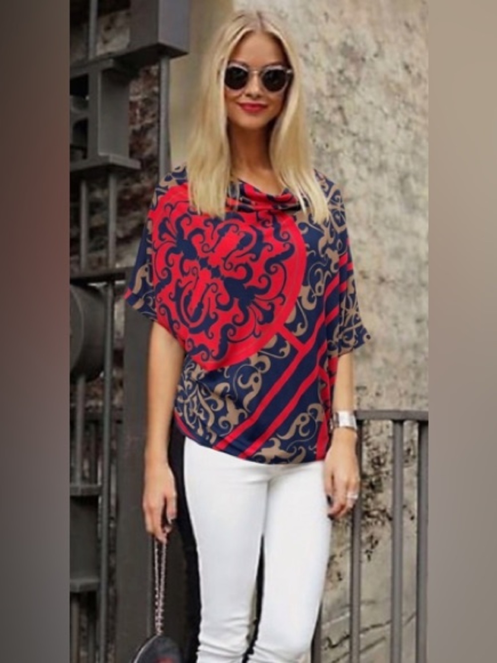 💥 NWT! Edgy-Chic Asymmetrical Cowl Neck Top 💥 🇨🇦 Designed & Made 🇨🇦